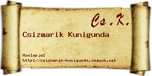 Csizmarik Kunigunda névjegykártya